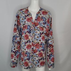 Laura‎ Scott Button Down Floral Top
